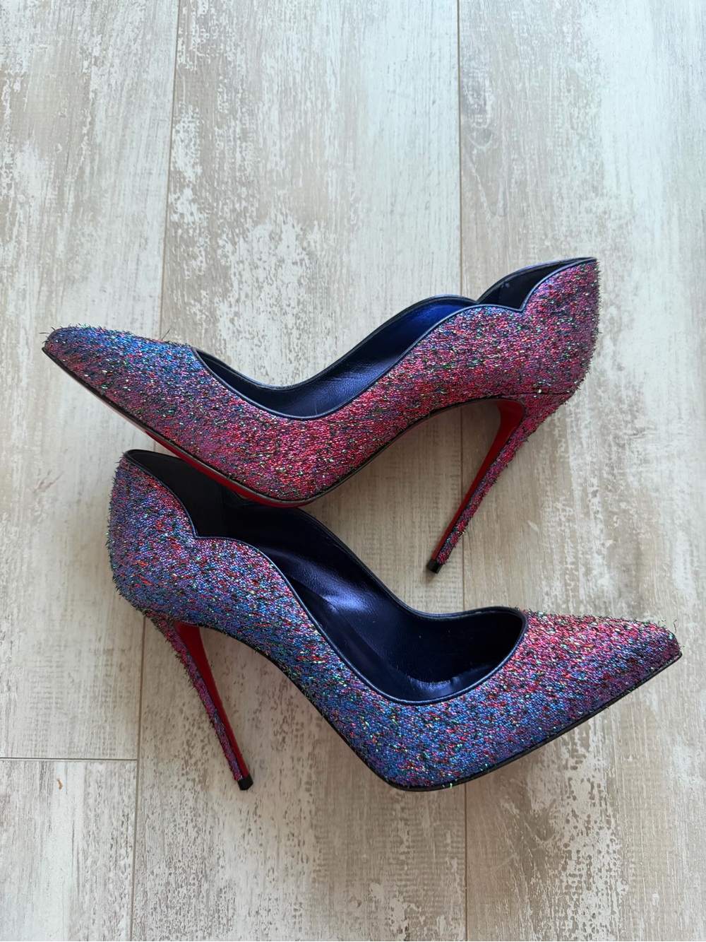 Christian Louboutin Hot Chick 100 Multi Color Pumps